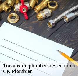 Travaux de plomberie  escaufourt-59360 CK Plombier