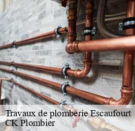 Travaux de plomberie  escaufourt-59360 CK Plombier
