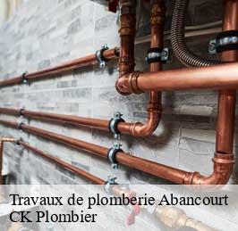 Travaux de plomberie  abancourt-59265 CK Plombier