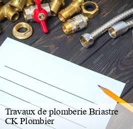 Travaux de plomberie  briastre-59730 CK Plombier