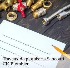 Travaux de plomberie  sancourt-59265 CK Plombier