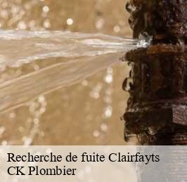 Recherche de fuite clairfayts-59740 CK Plombier