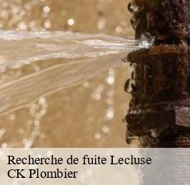 Recherche de fuite  lecluse-59259 CK Plombier