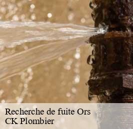Recherche de fuite ors-59360 CK Plombier