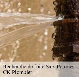 Recherche de fuite  sars-poteries-59216 CK Plombier